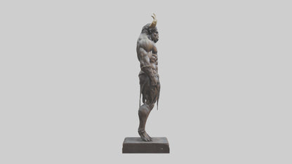 Minotaur statue model VR / AR / low-poly