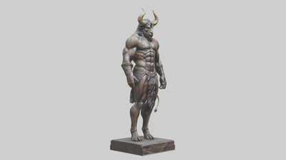 Minotaur statue model VR / AR / low-poly