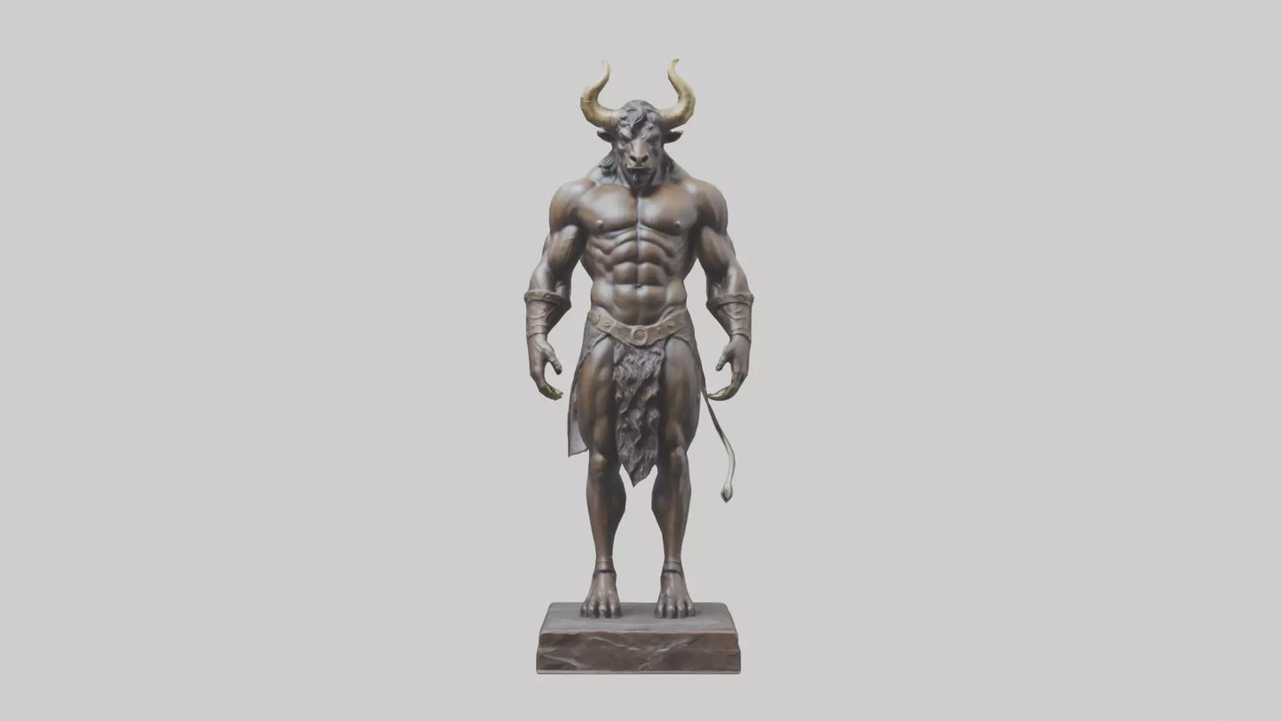 Minotaur statue model VR / AR / low-poly