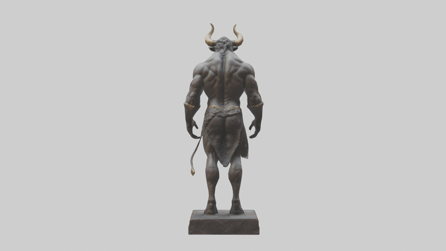 Minotaur statue model VR / AR / low-poly