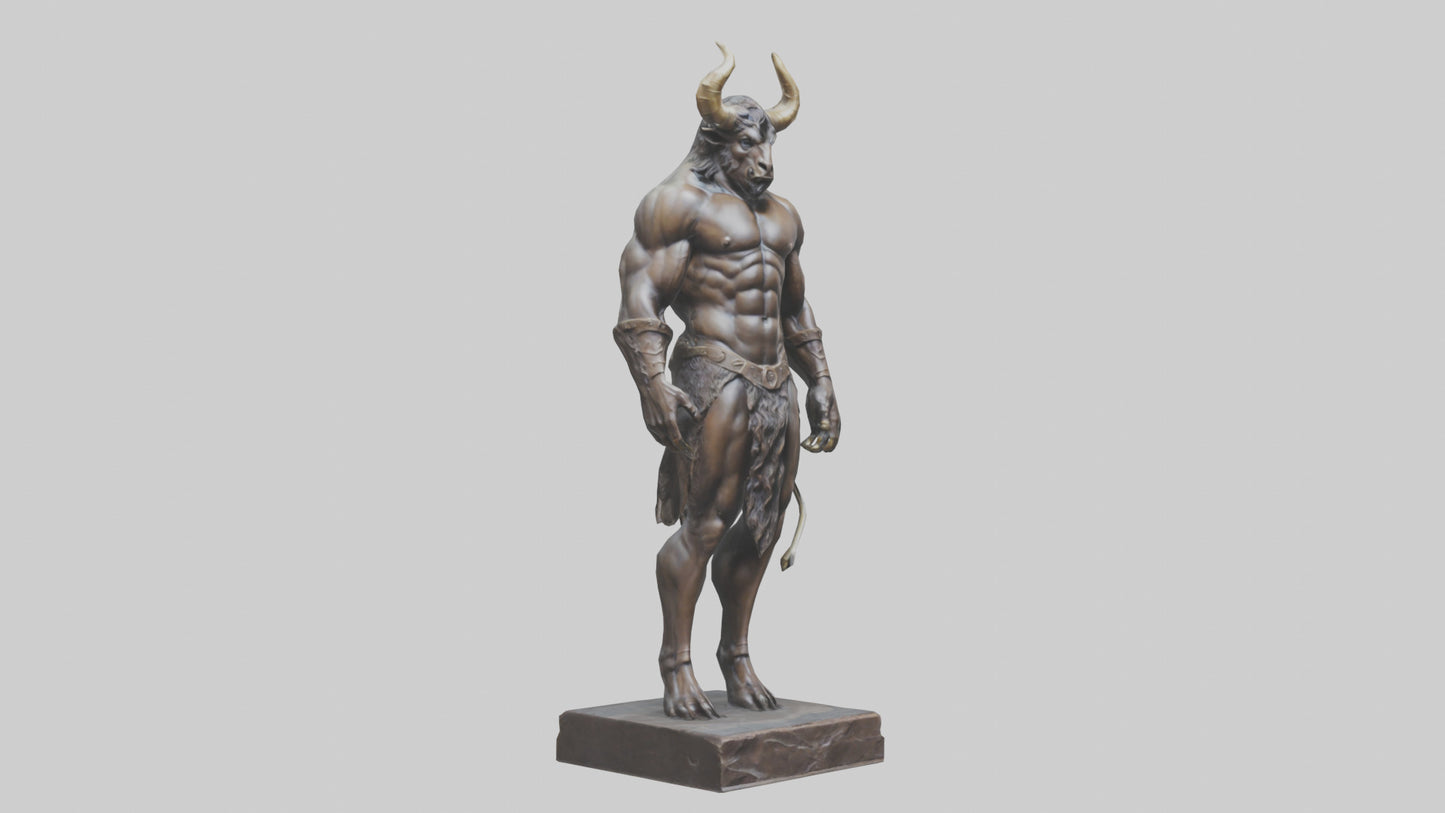 Minotaur statue model VR / AR / low-poly