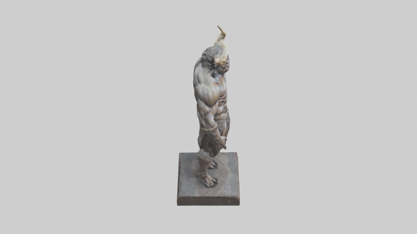Minotaur statue model VR / AR / low-poly
