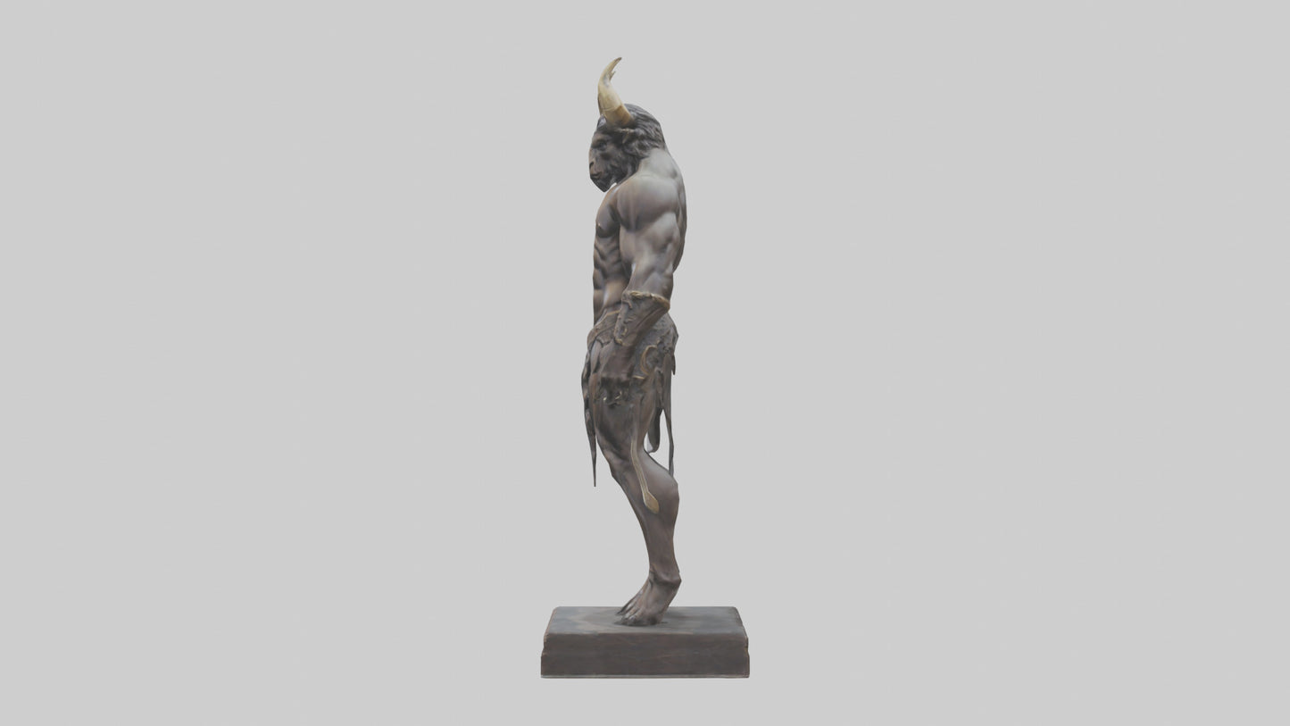 Minotaur statue model VR / AR / low-poly