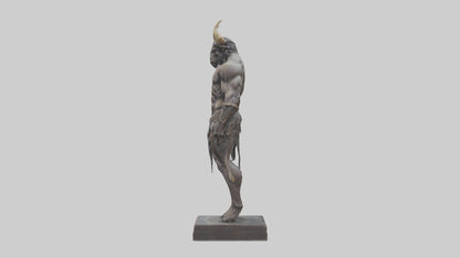 Minotaur statue model VR / AR / low-poly
