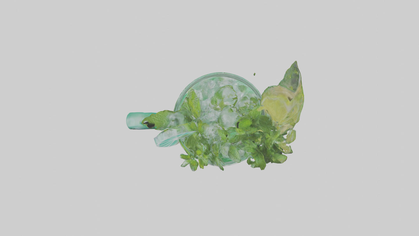 Mint iced tea model 3D model
