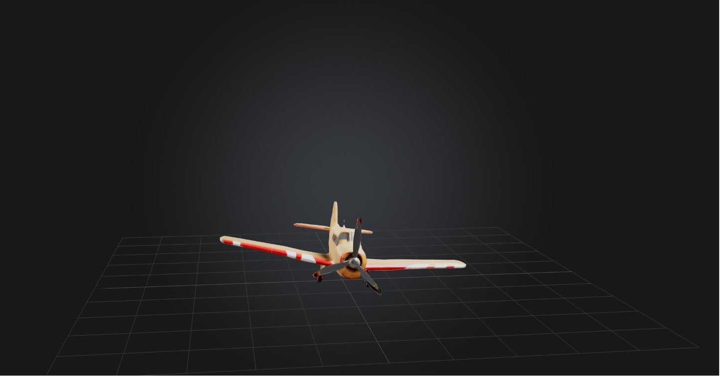 3D model Model airplane VR / AR / low-poly