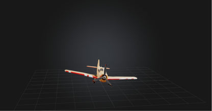 3D model Model airplane VR / AR / low-poly