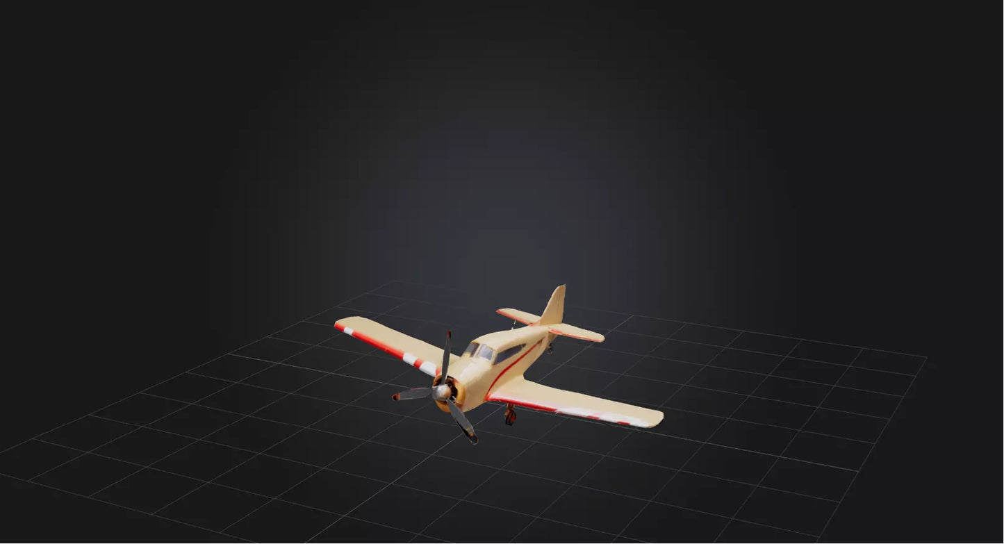 3D model Model airplane VR / AR / low-poly