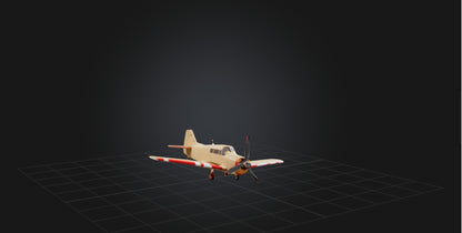 3D model Model airplane VR / AR / low-poly