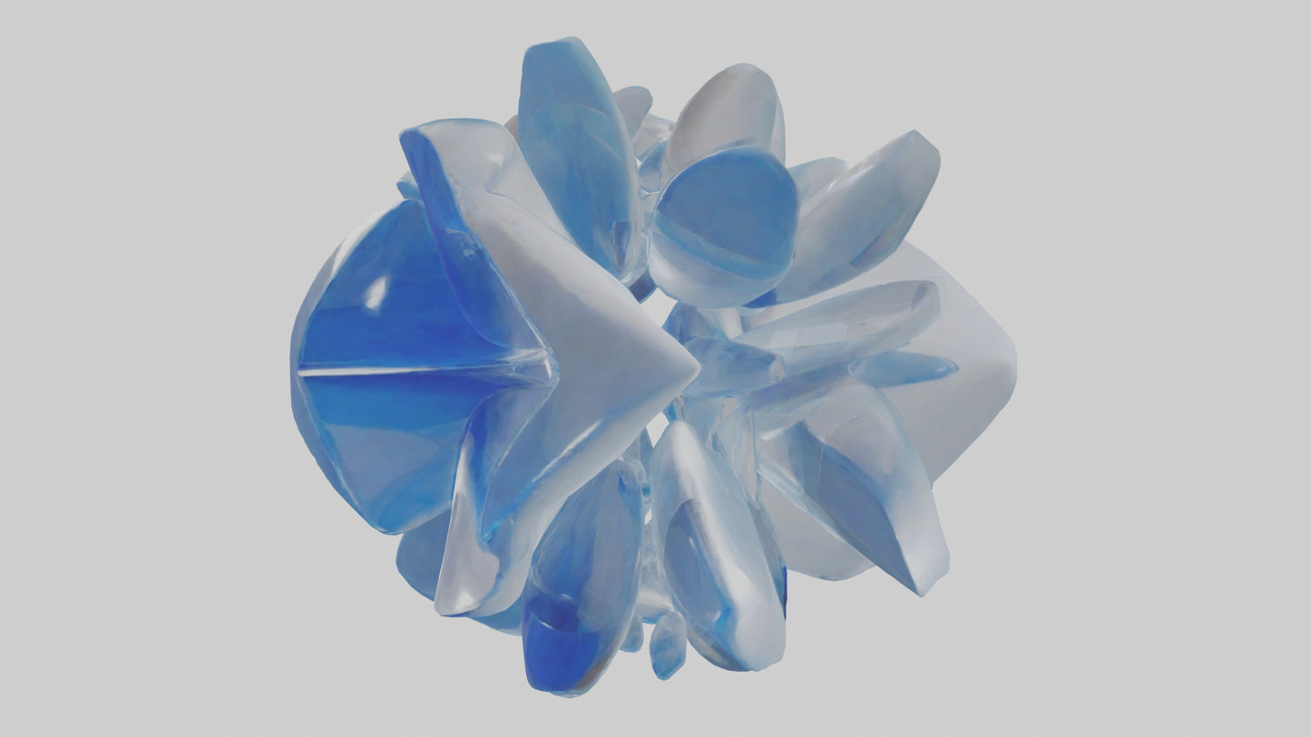 Modern acrylic sculpture model 3D model