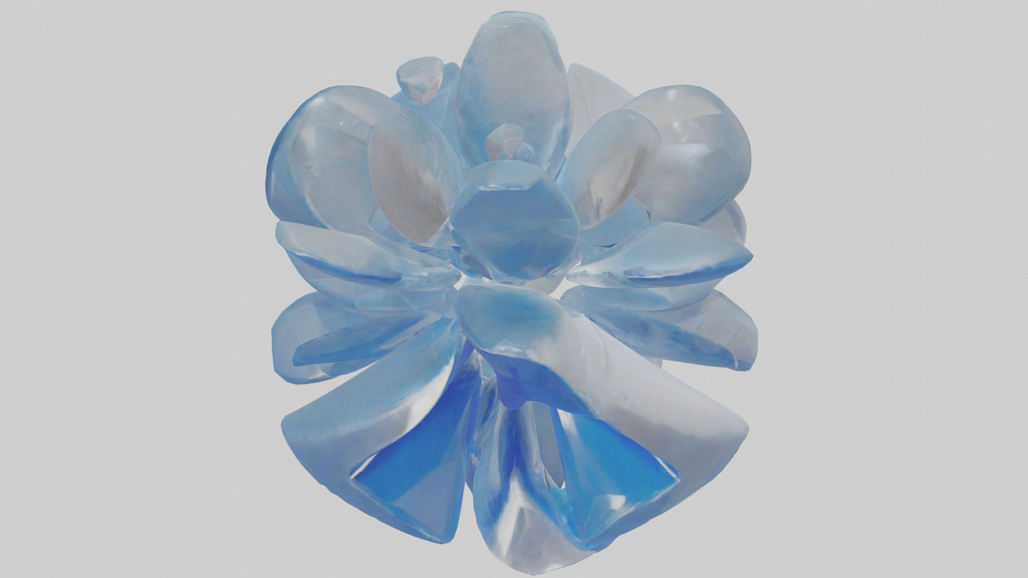 Modern acrylic sculpture model 3D model