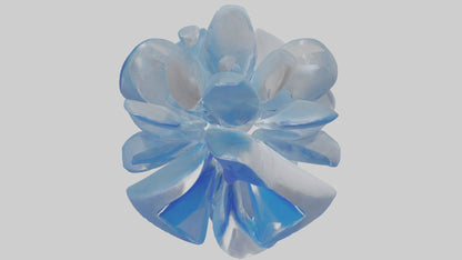 Modern acrylic sculpture model 3D model