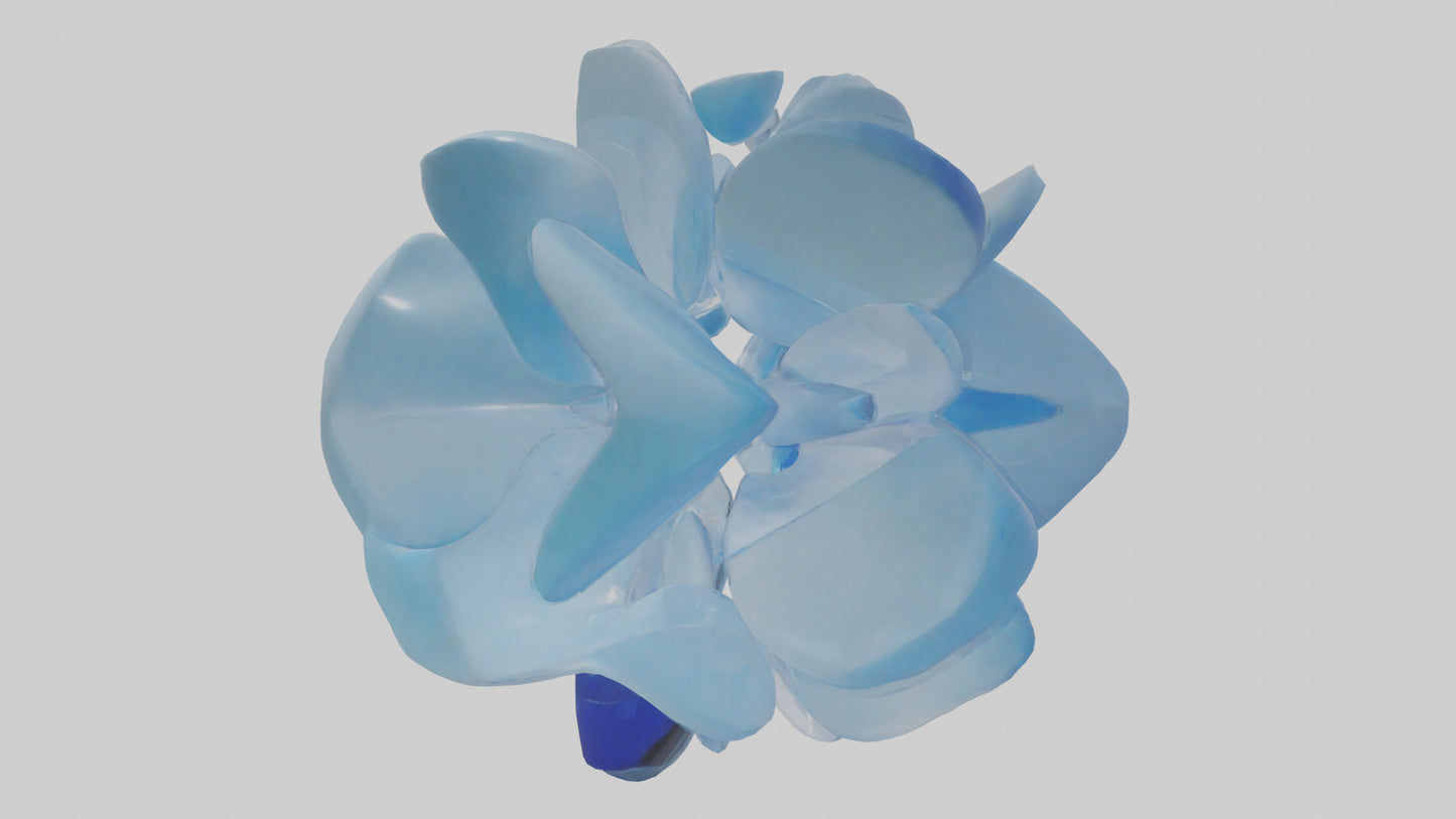 Modern acrylic sculpture model 3D model