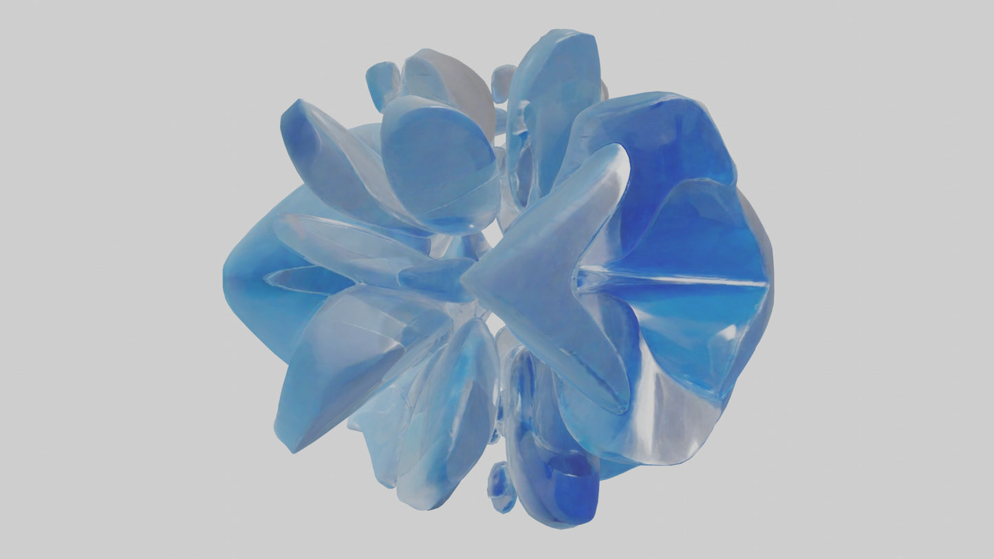 Modern acrylic sculpture model 3D model