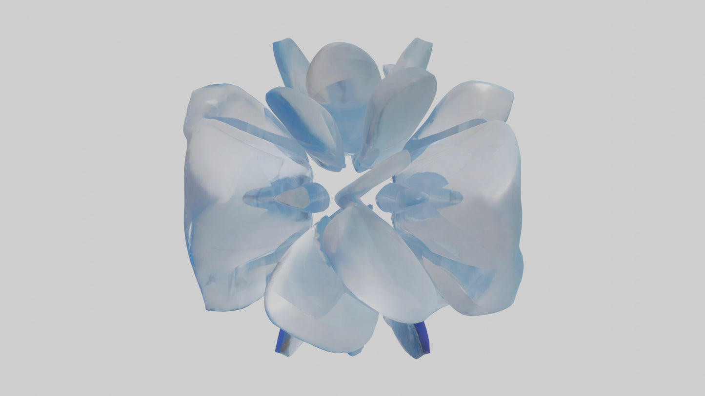 Modern acrylic sculpture model 3D model