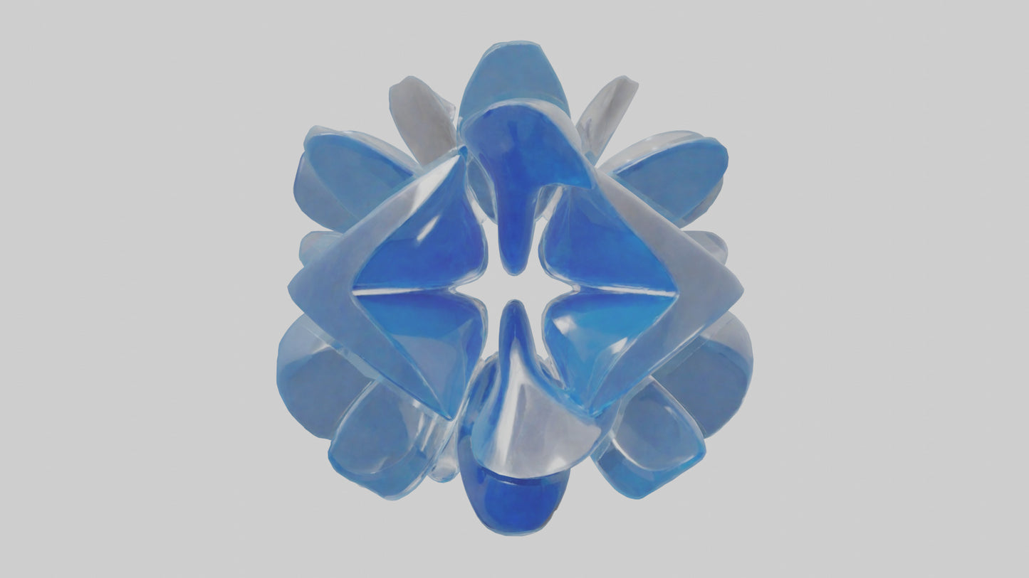 Modern acrylic sculpture model 3D model