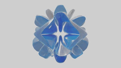 Modern acrylic sculpture model 3D model