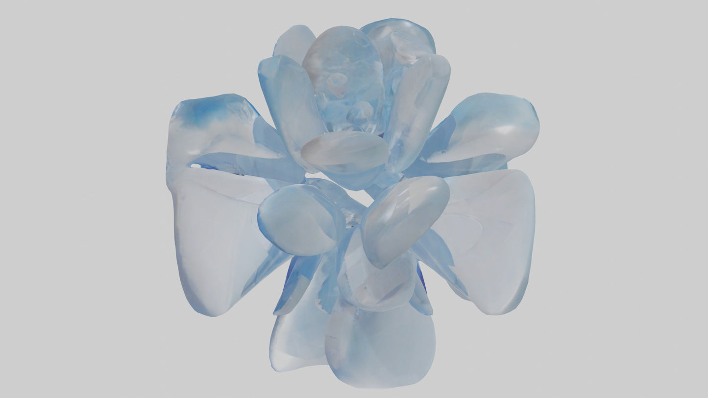 Modern acrylic sculpture model 3D model