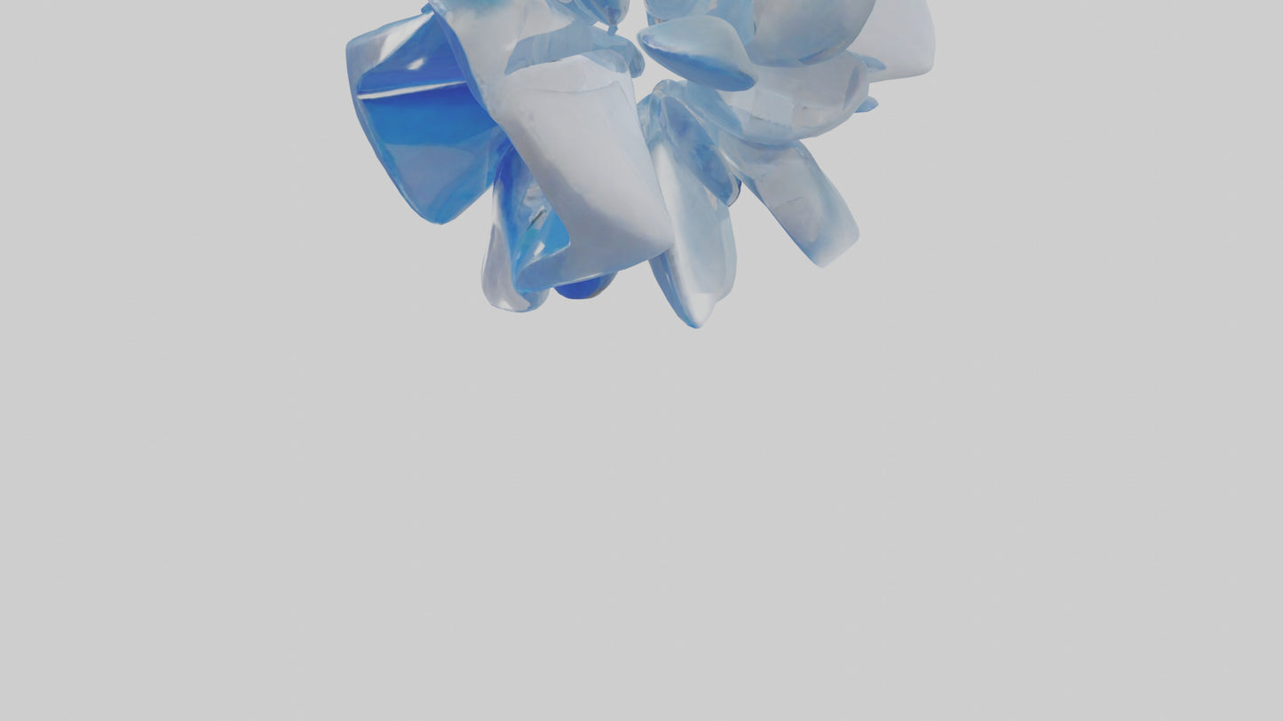 Modern acrylic sculpture model 3D model