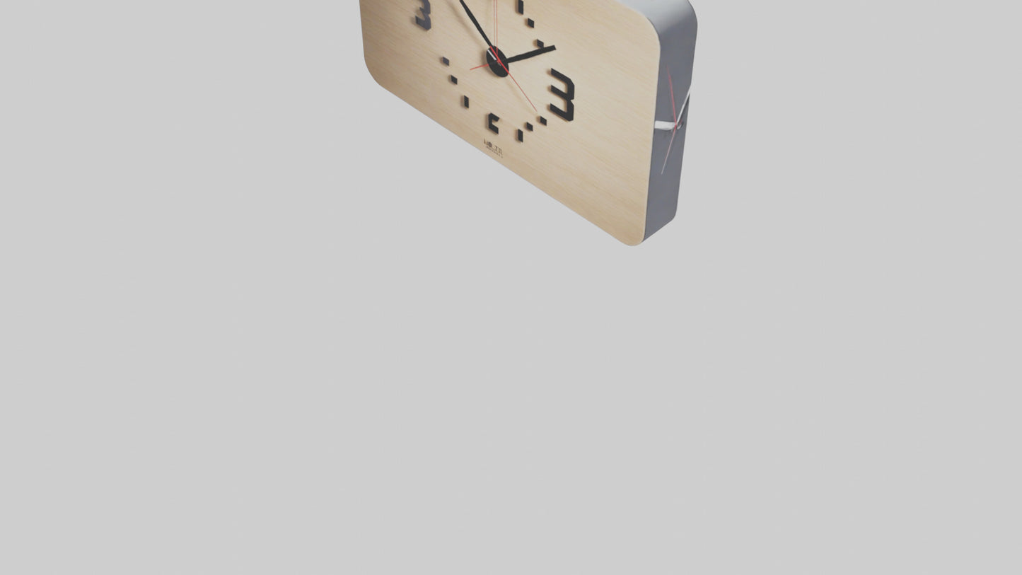 Modern Digital Design Wall Clock model 3D model