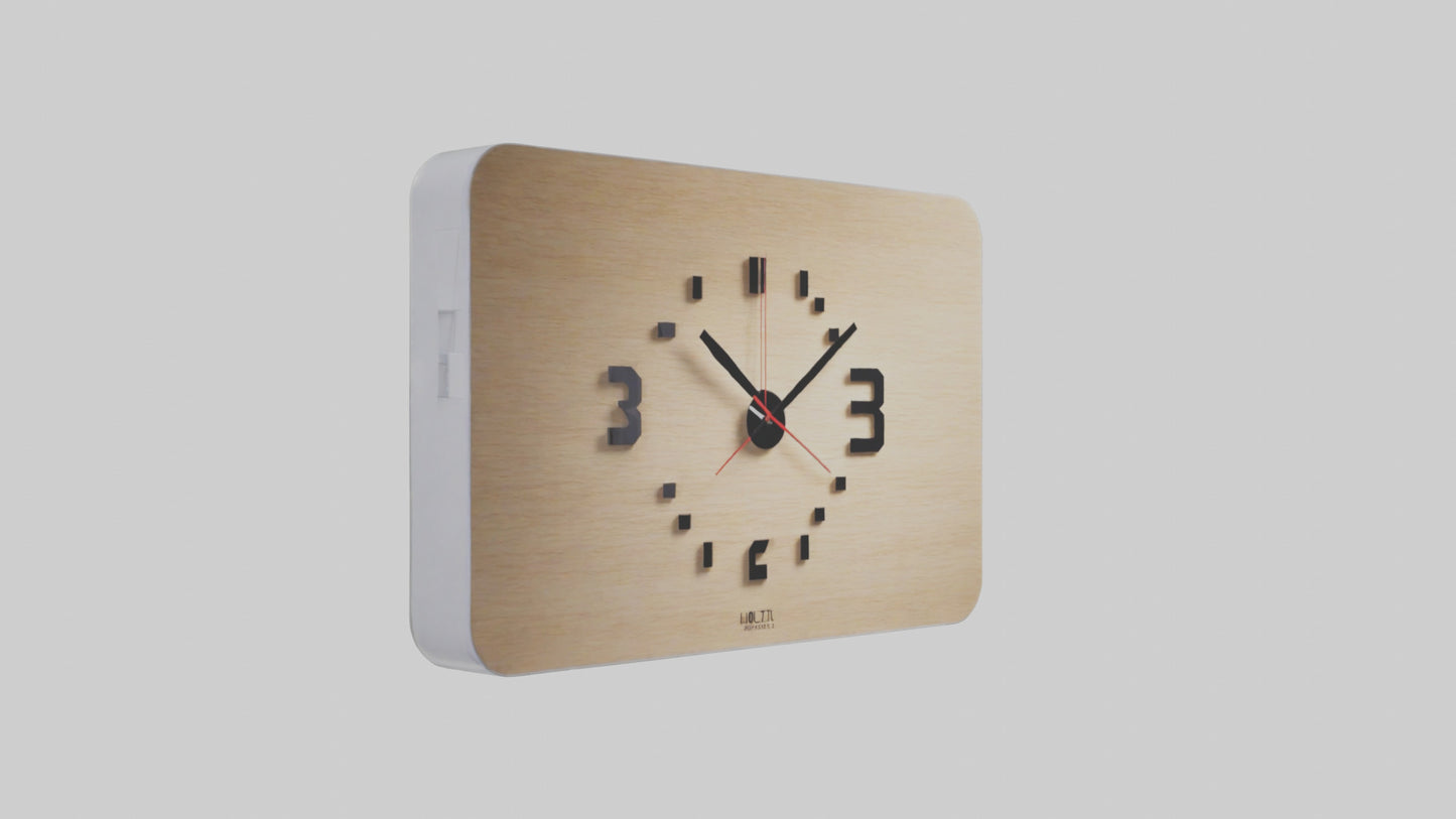 Modern Digital Design Wall Clock model 3D model