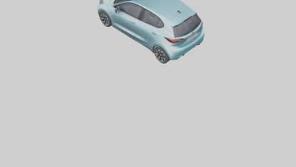 Modern Electric Hatchback model 3D model
