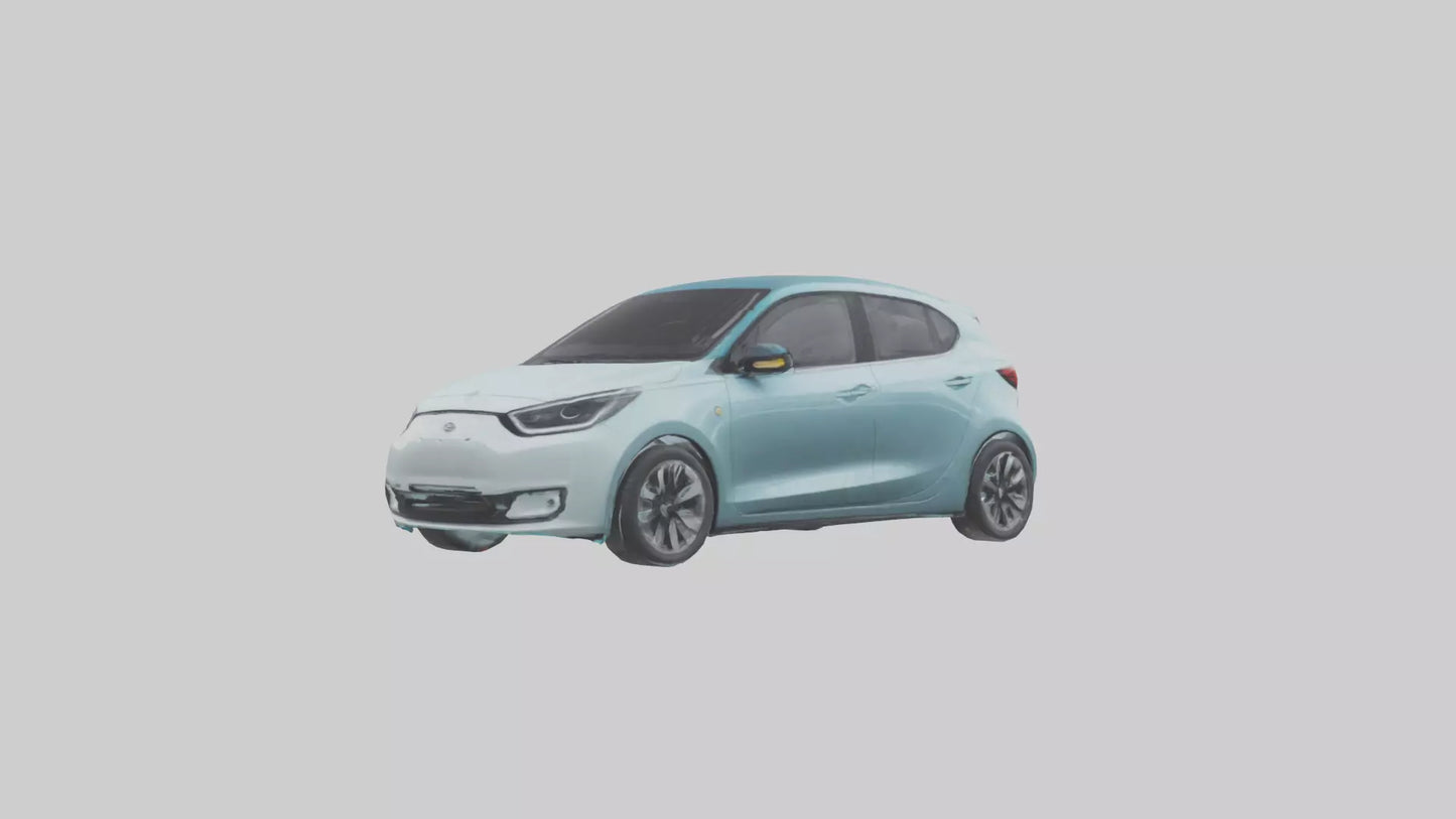 Modern Electric Hatchback model 3D model