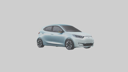 Modern Electric Hatchback model 3D model
