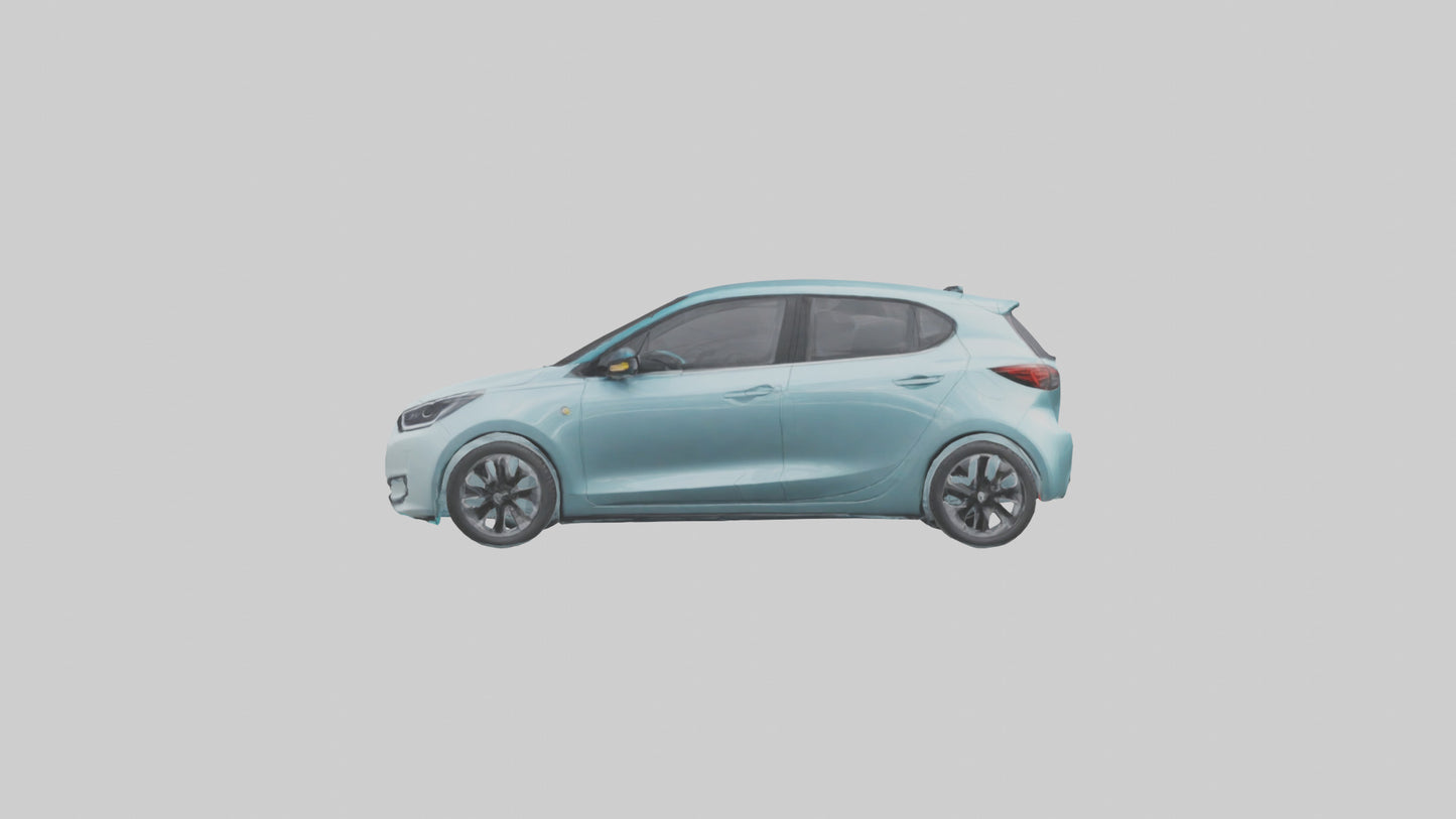 Modern Electric Hatchback model 3D model