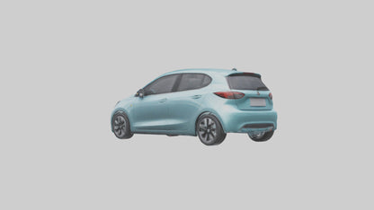 Modern Electric Hatchback model 3D model