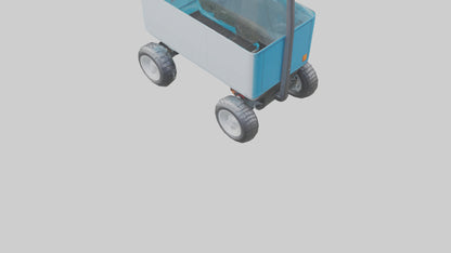Modern Electric Wagon model VR / AR / low-poly