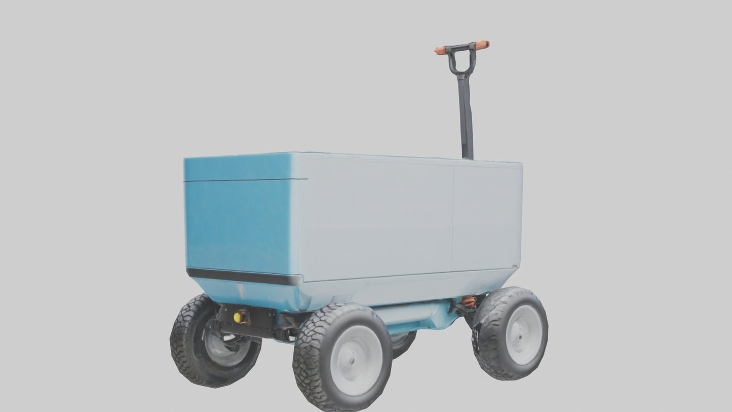 Modern Electric Wagon model VR / AR / low-poly