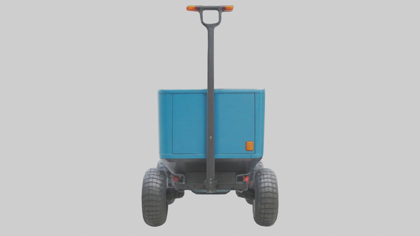 Modern Electric Wagon model VR / AR / low-poly