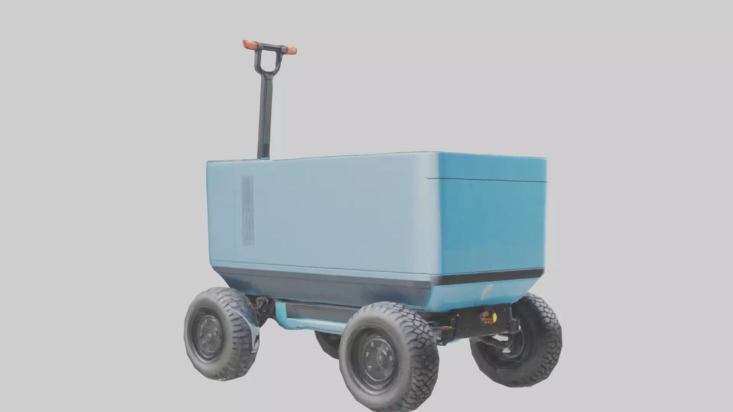 Modern Electric Wagon model VR / AR / low-poly