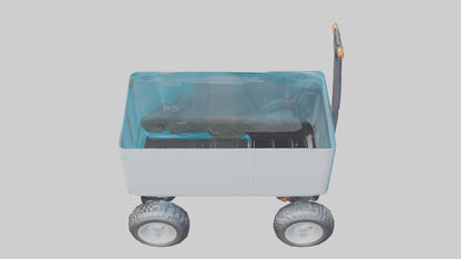 Modern Electric Wagon model VR / AR / low-poly