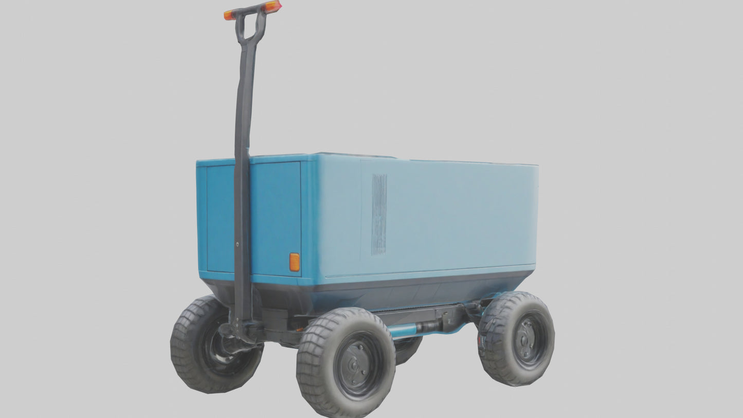 Modern Electric Wagon model VR / AR / low-poly