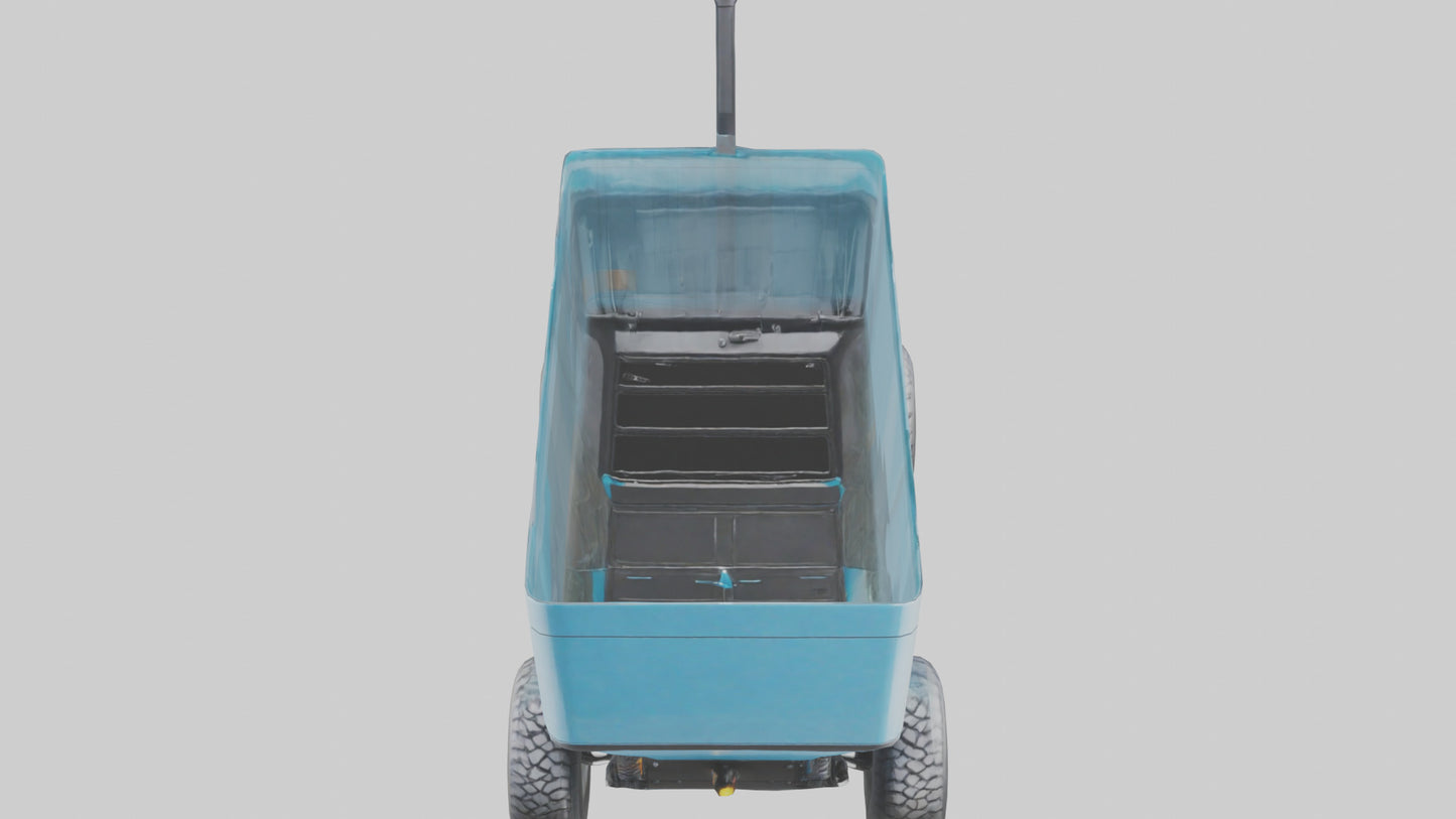 Modern Electric Wagon model VR / AR / low-poly