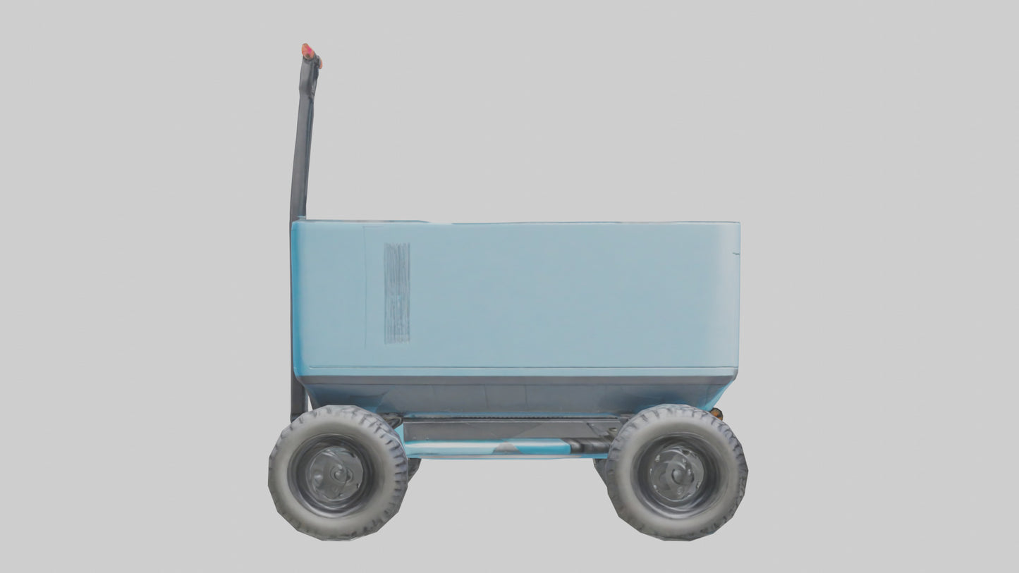 Modern Electric Wagon model VR / AR / low-poly
