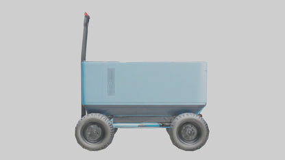 Modern Electric Wagon model VR / AR / low-poly