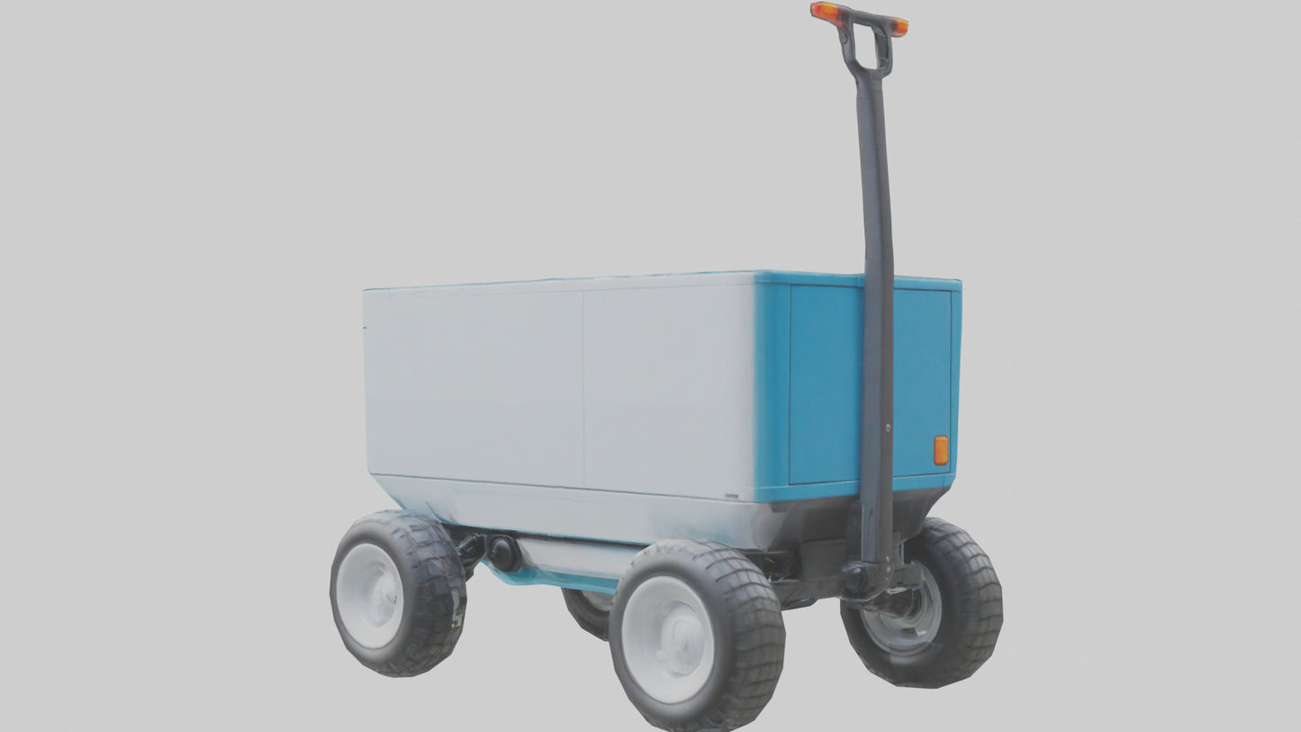 Modern Electric Wagon model VR / AR / low-poly