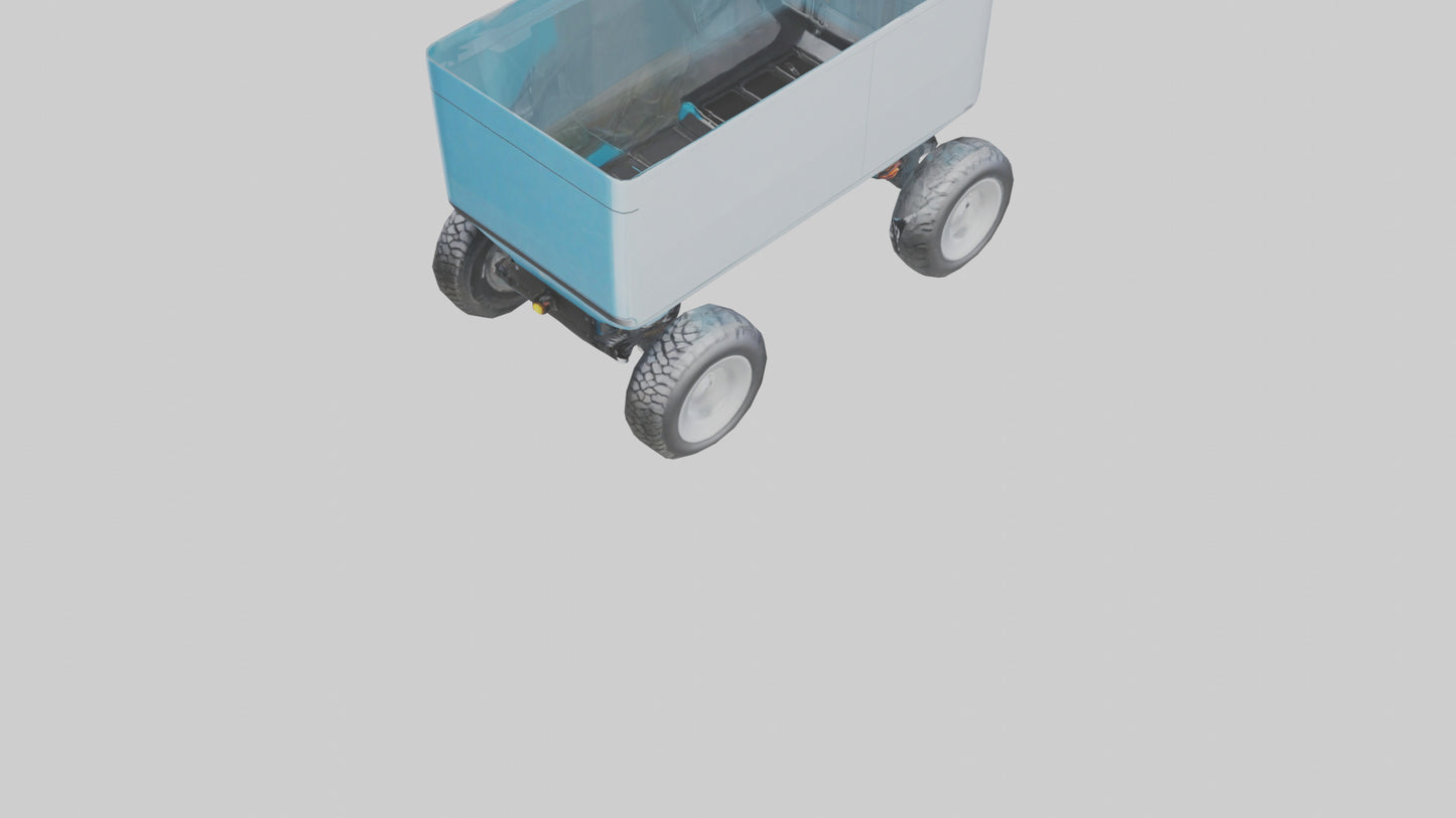 Modern Electric Wagon model VR / AR / low-poly