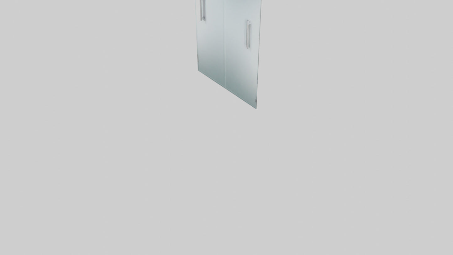 Modern glass door model 3D model