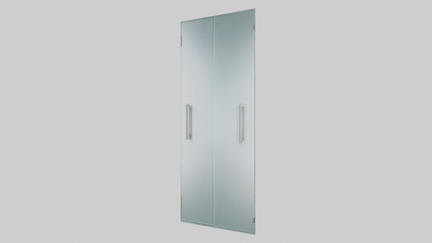 Modern glass door model 3D model