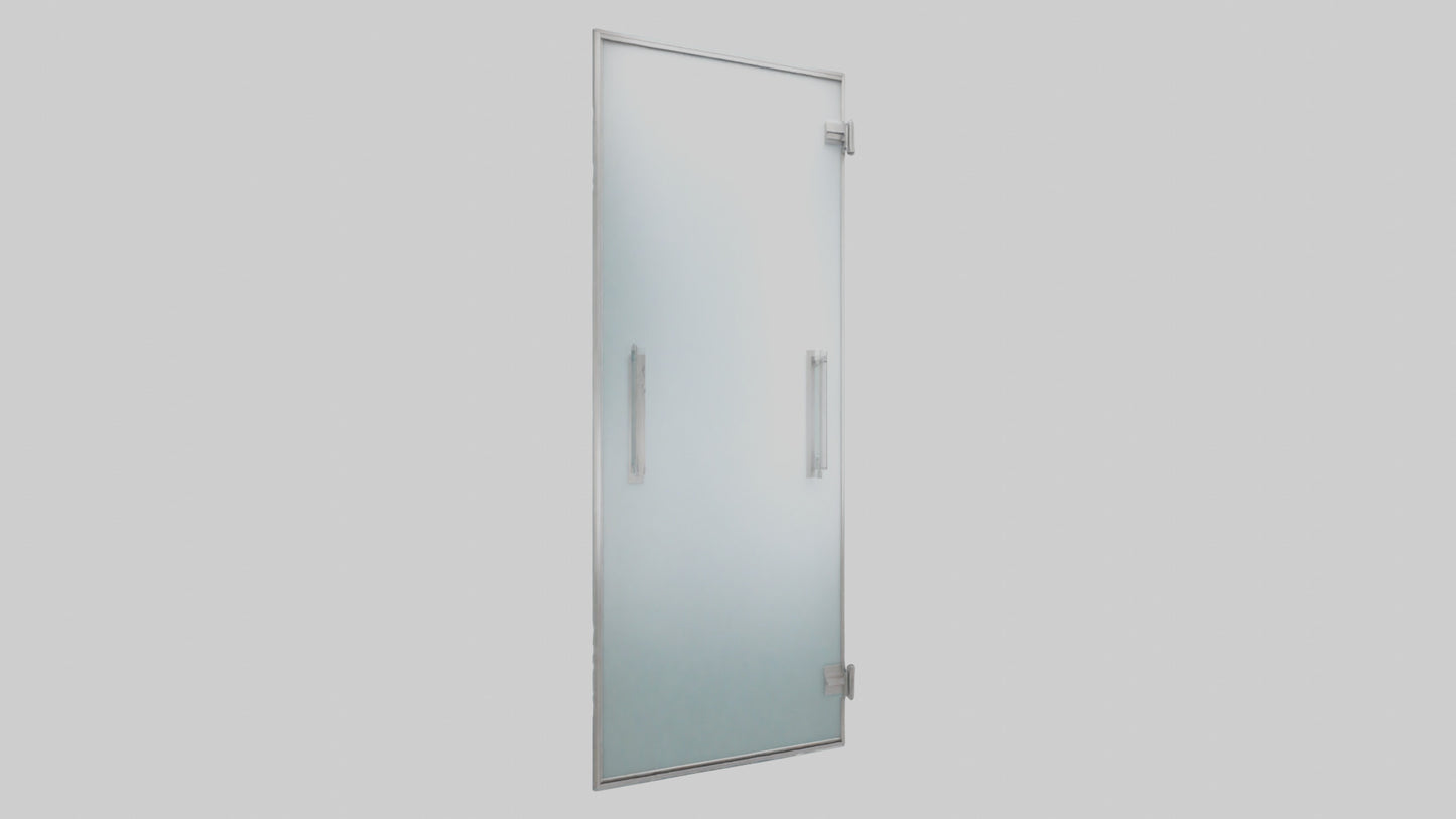 Modern glass door model 3D model