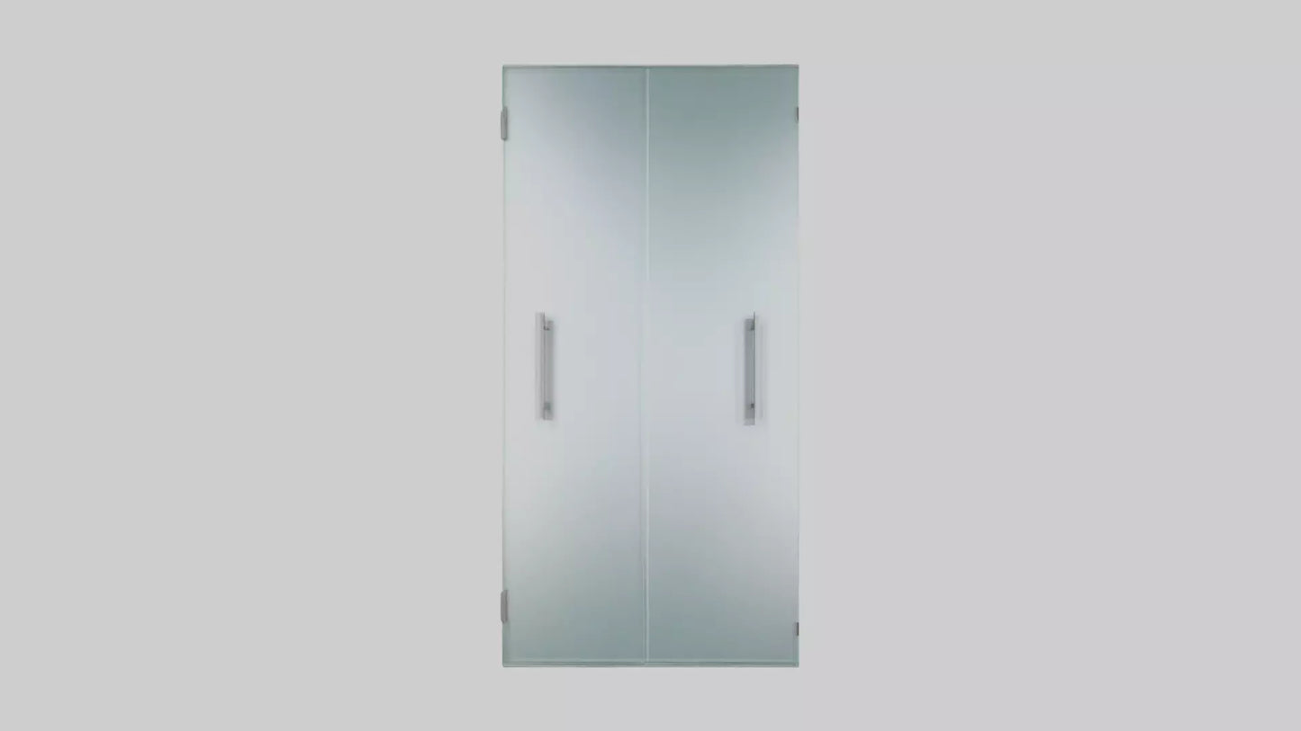 Modern glass door model 3D model