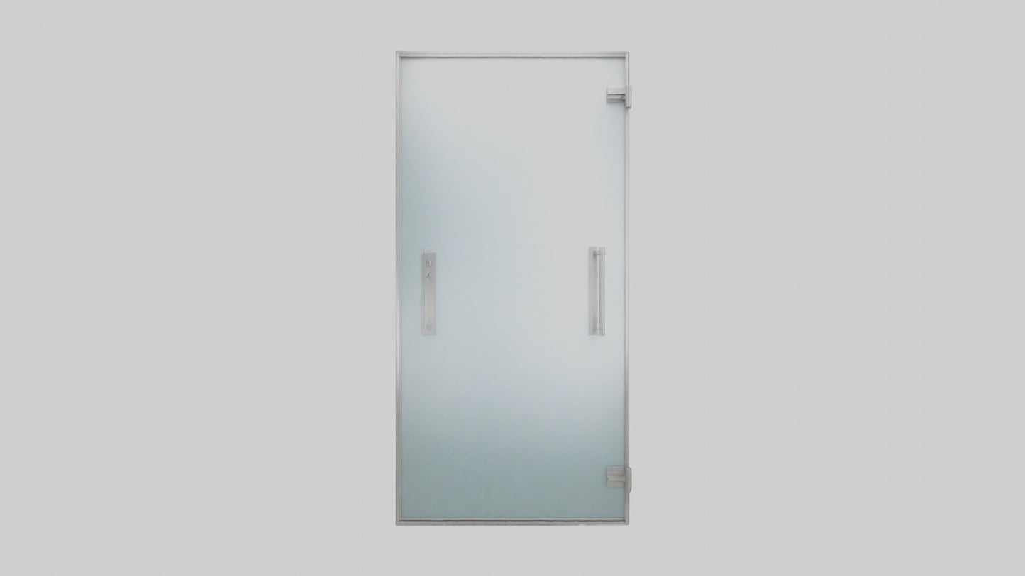 Modern glass door model 3D model