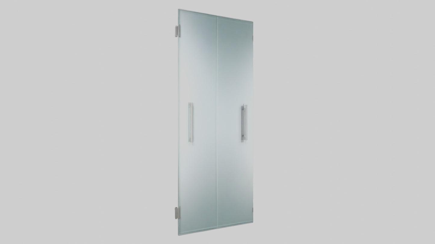 Modern glass door model 3D model