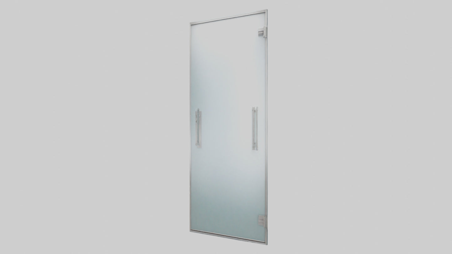Modern glass door model 3D model