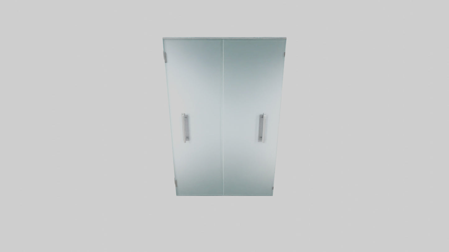 Modern glass door model 3D model