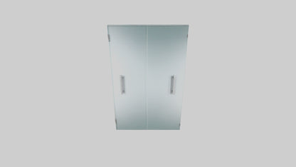 Modern glass door model 3D model
